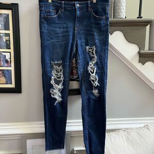 Wild Fable Distressed High Rise Skinny Jeans sz 14 EUC